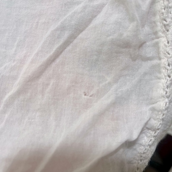 SUNDANCE White cotton blouse, Size LG - Picture 4 of 9